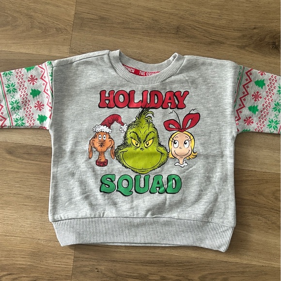 Dr. Seuss The Grinch “Holiday Squad” Toddler Sweatshirt - 18M, 2T- NWT - Picture 7 of 12